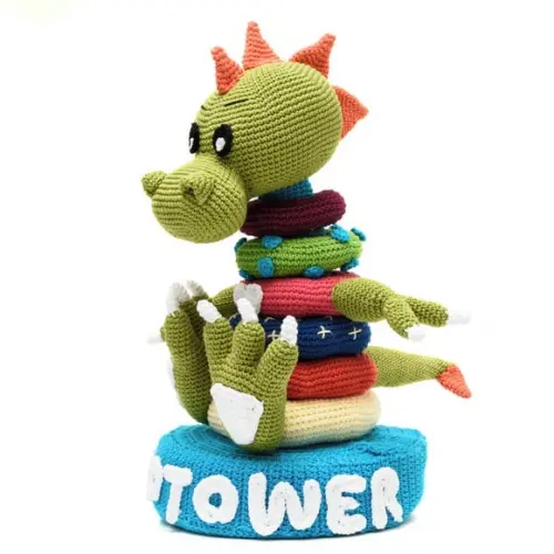 Brinquedo Educativo Dinotower em Amigurumi