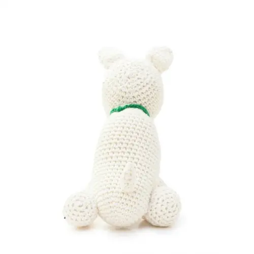 Cachorro Bacon Bull Terrier Peso de Porta em Amigurumi
