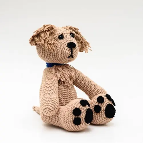 Cachorro Gold Retriever em Amigurumi
