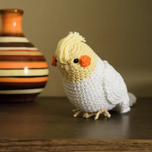 Calopsita Amarela em Amigurumi