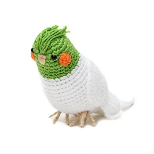 Calopsita Verde em Amigurumi