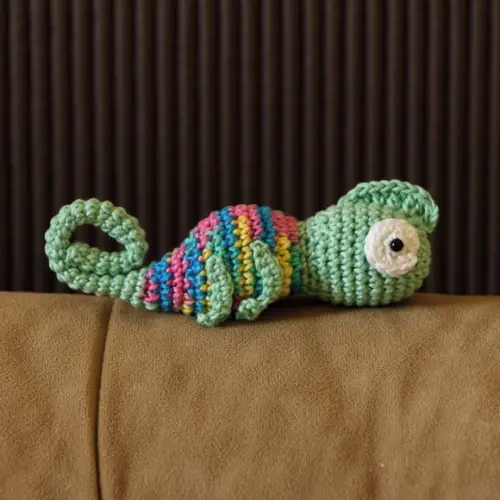 Camaleão em Amigurumi
