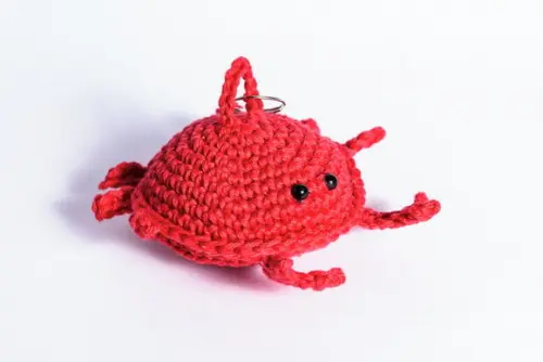 Chaveiro Caranguejo em Amigurumi