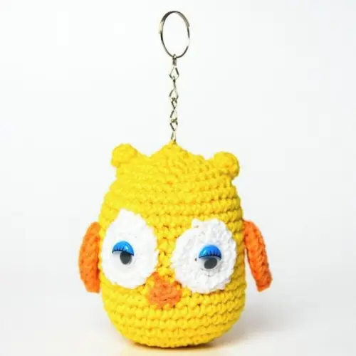 Chaveiro Coruja em Amigurumi