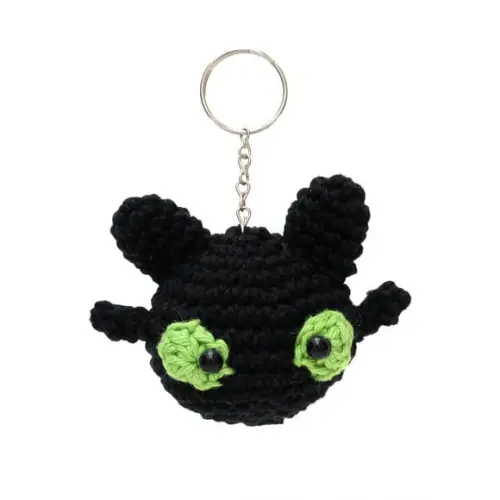 Chaveiro Fúria da Noite (banguela) em Amigurumi