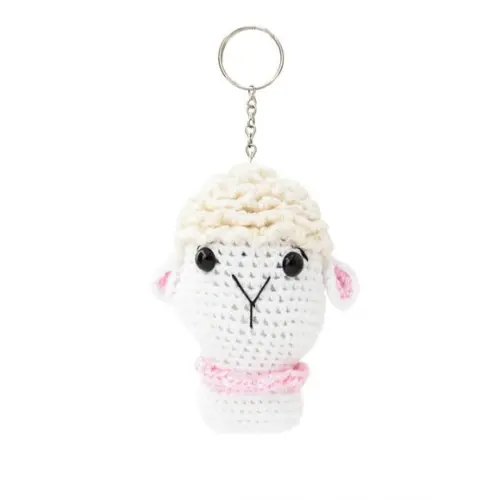 Chaveiro Ovelha Branca em Amigurumi