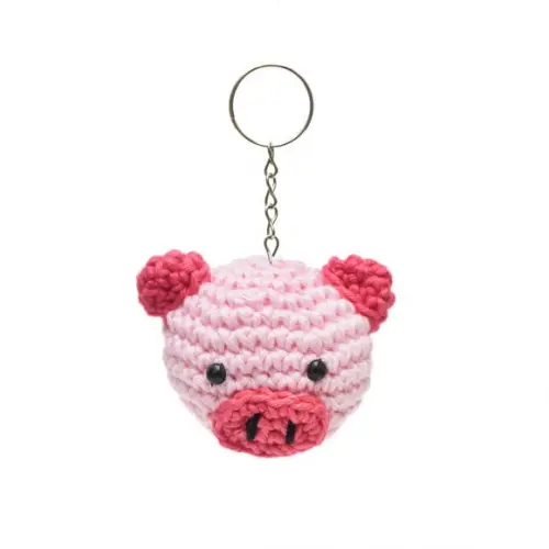 Chaveiro Porquinho em Amigurumi