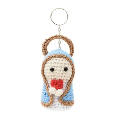 Chaveiro Santinha em Amigurumi