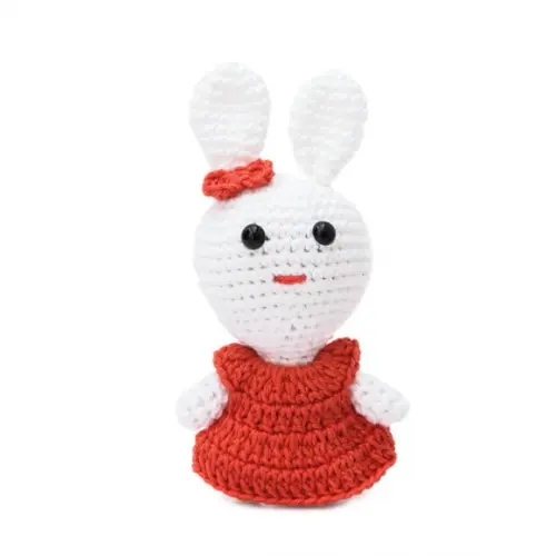 Coelha de Vestido em Amigurumi