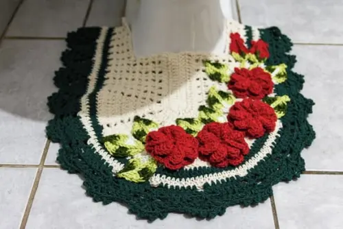 Conjunto de Banheiro com Flores