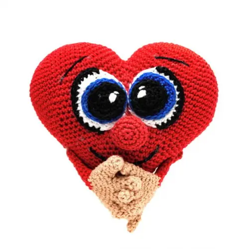 Coração Apaixonado em Amigurumi