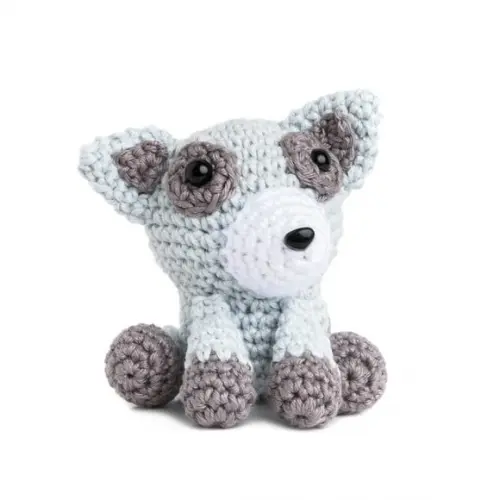 Filhote de Guaxinim em Amigurumi