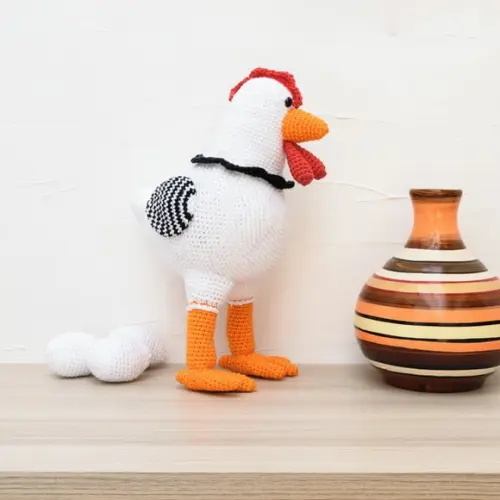 Galinha com Ovos em Amigurumi