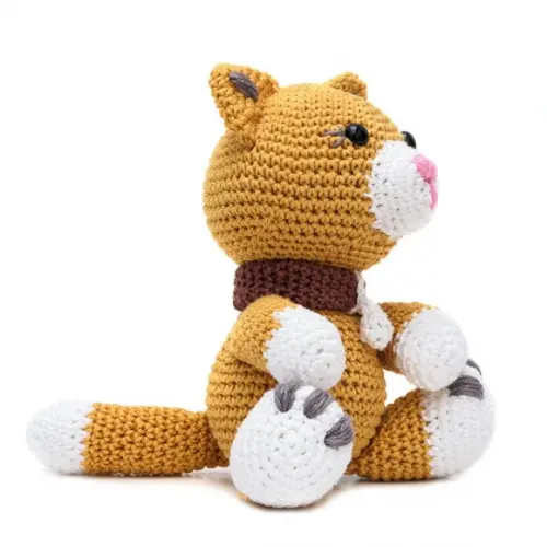 Gatinha Miau Caramelo em Amigurumi