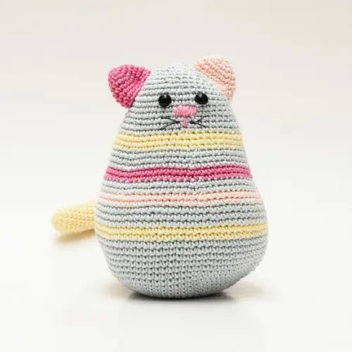 Gato Listrado Peso de Porta em Amigurumi