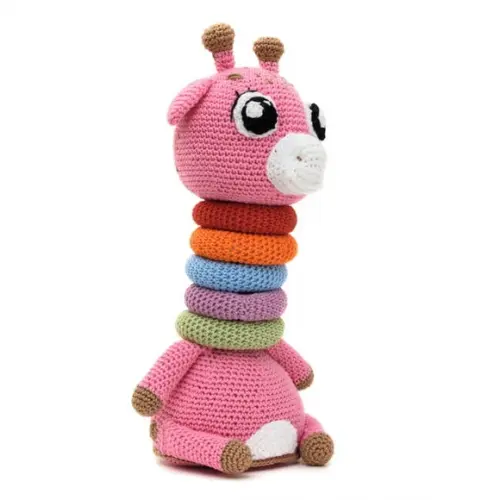 Girafa Brinquedo Educativo em Amigurumi