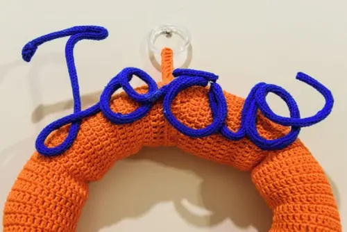 Guirlanda Camaleão em Amigurumi