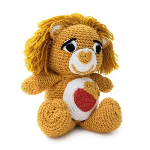 Leão Valente dos Ursinho Carinhoso em Amigurumi