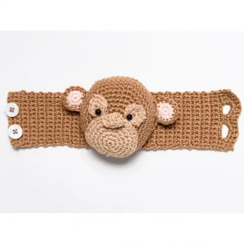 Luva de Caneca Macaco em Amigurumi