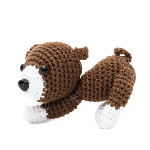 Mini Cachorro em Amigurumi