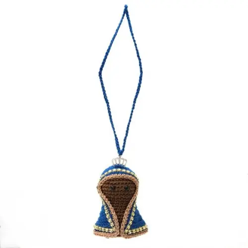 Mini N. Sra. Aparecida para Retrovisor em Amigurumi
