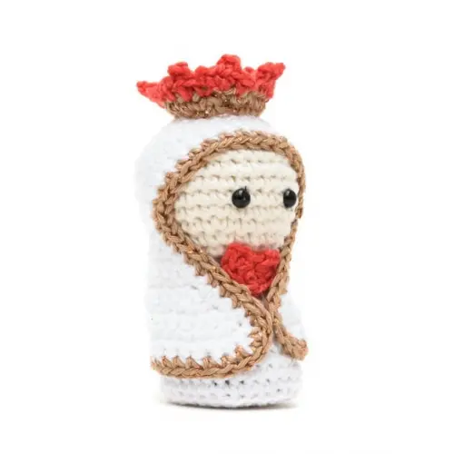 Mini Nossa Senhora de Fátima em Amigurumi