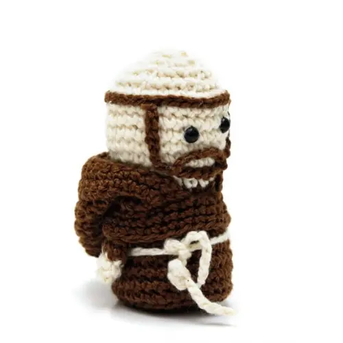 Mini São Francisco de Assis em Amigurumi