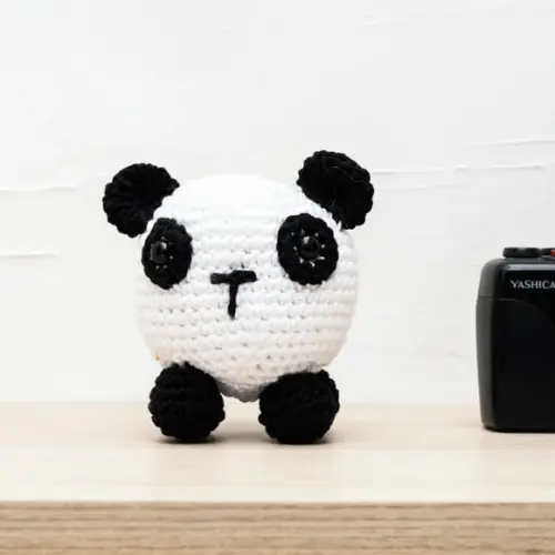 Panda Bola em Amigurumi