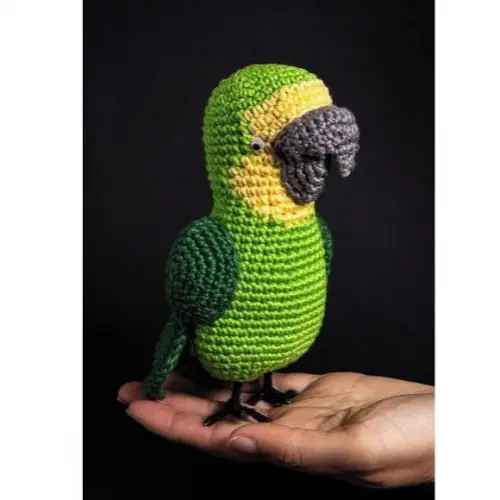 Papagaio em Amigurumi
