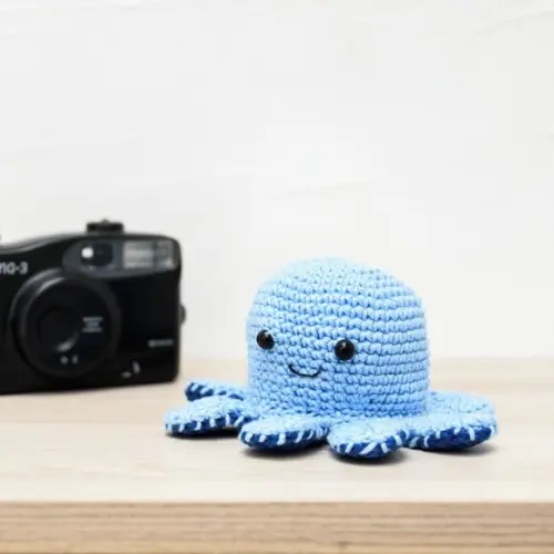 Polvo do Humor Azul em Amigurumi