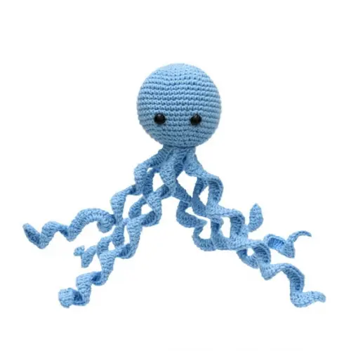 Polvo Newborn Azul Bebê em Amigurumi