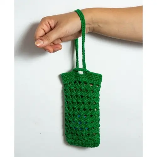 Porta Celular de Pulso em Crochê