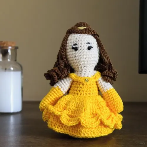Princesa Bela em Amigurumi