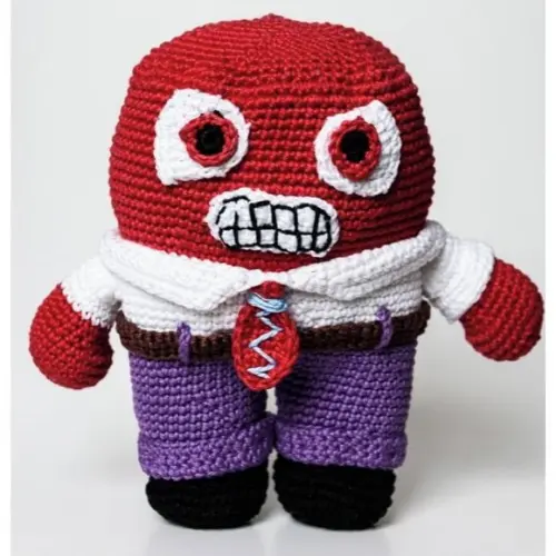 Raiva do Divertidamente em Amigurumi