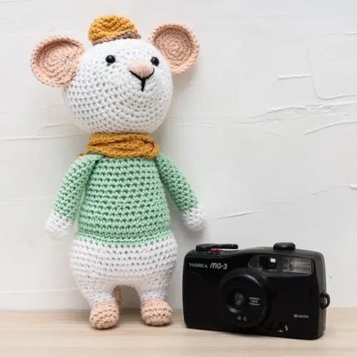 Ratinho Aconchegante em Amigurumi