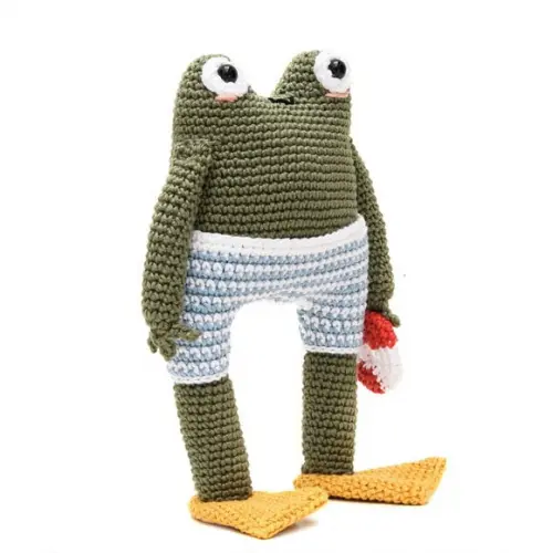 Sapo com Bóia em Amigurumi