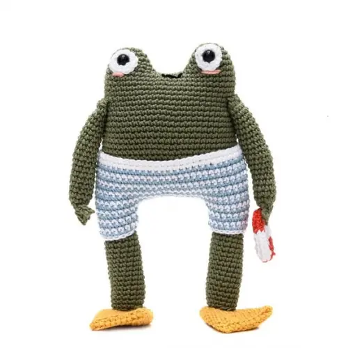 Sapo com Bóia em Amigurumi