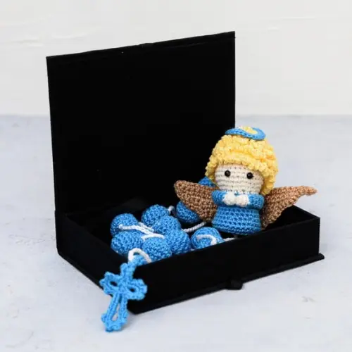 Terço Anjinho em Amigurumi