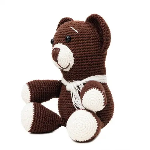 Urso Marrom de Manta em Amigurumi