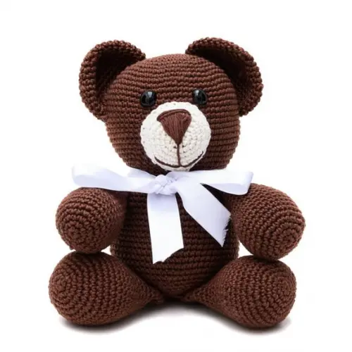 Urso Marrom em Amigurumi