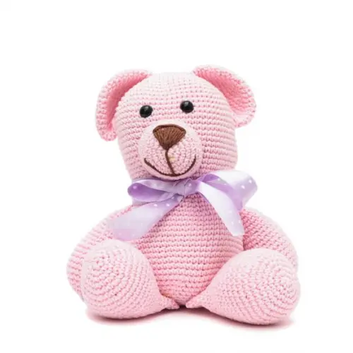 Urso Rosa em Amigurumi