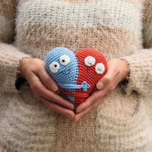 Abraço do Coração em Amigurumi