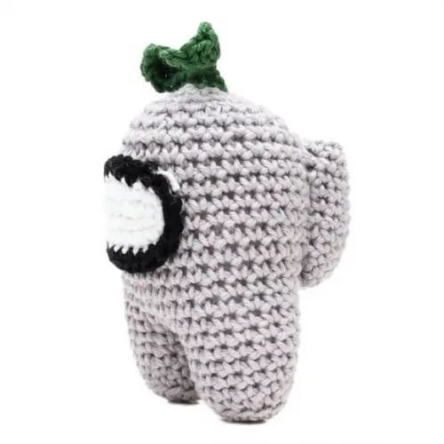 Among Us Cinza Claro em Amigurumi
