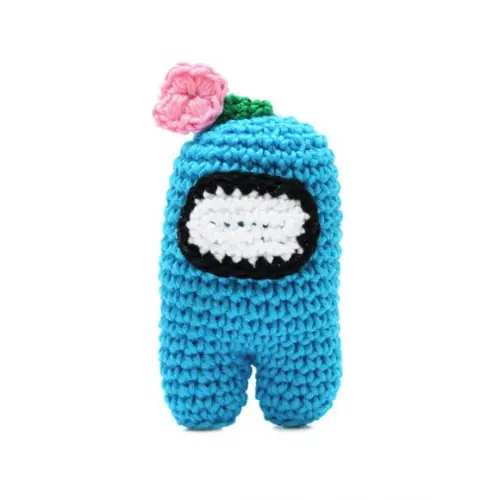Among Us Azul em Amigurumi