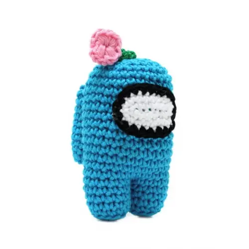 Among Us Azul em Amigurumi