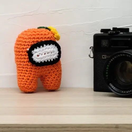 Among Us Laranja em Amigurumi