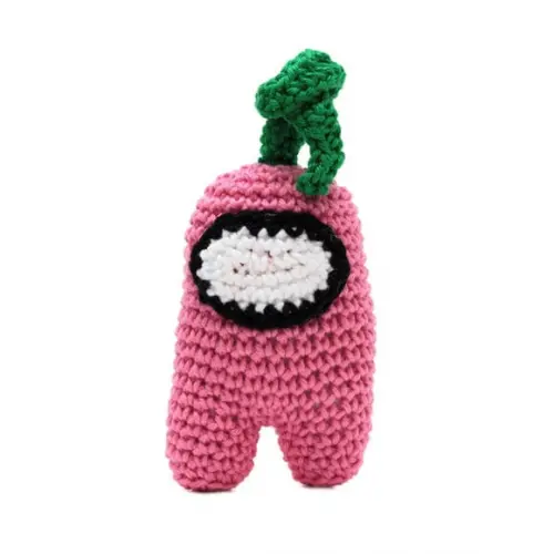 Among Us Rosa em Amigurumi