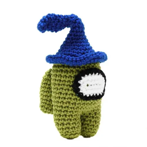 Among Us Verde em Amigurumi
