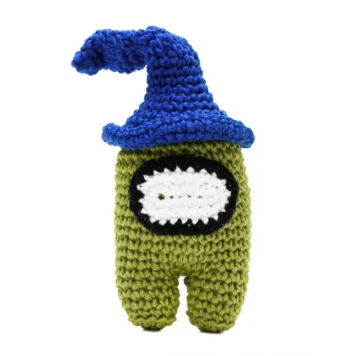 Among Us Verde em Amigurumi