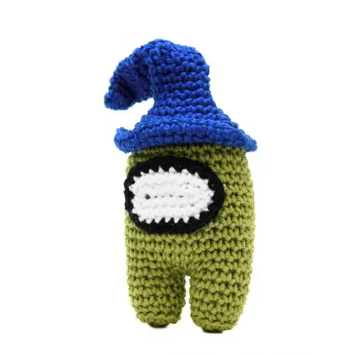 Among Us Verde em Amigurumi